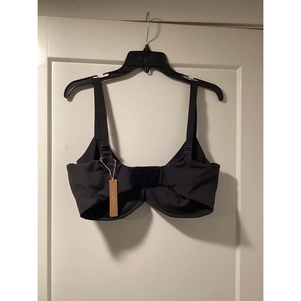 SKIMS Fits Everybody Unlined Demi Bra Onyx Black 40DDD BR-UWR-2293 NWT - Picture 2 of 5